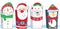 4 CHRISTMAS HANGING TREAT BOXES. TRTT